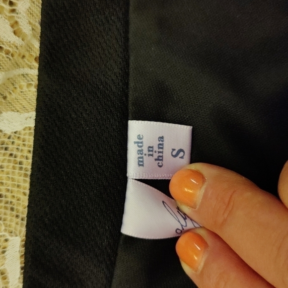 ALYA Strapless Black and White Dress, Size Small, lined, full zip back w/hook - Picture 10 of 13